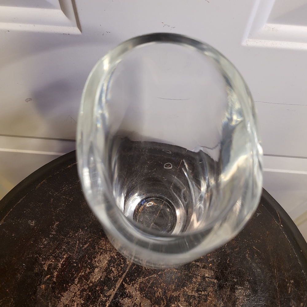 Vintage Heavy Glass Swedish Vase 6.33" - Picture 4 of 10